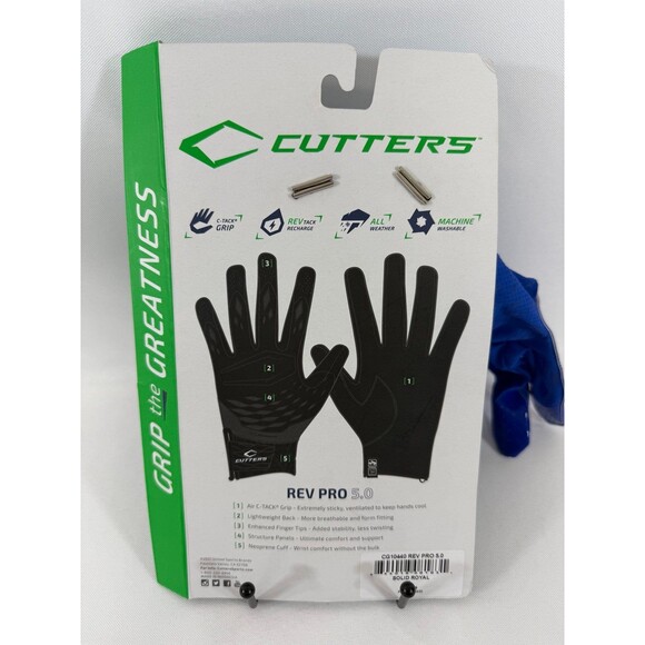 Cutters Rev Pro Football Gloves Men's Sticky Ultra Grip Receiver Gloves NEW - Picture 4 of 5